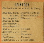 Leintrey - Instituteur Thomas