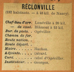 Reclonville - Instituteur Georges