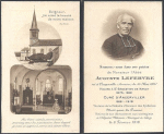 9 février 1918 - Carte souvenir du curé Auguste Lefebvre