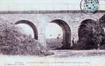 Le poteau frontière et le pont du chemin de fer d'Avricourt à Cirey