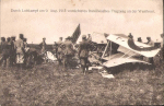 Durch Luftkampf am 9 aug. 1915 vernichtetes französiches Flugzeug an der Westfront