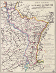 Carte scolaire de l'Alsace-Lorraine - V.H. Friedel - 1914