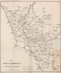 Carte des routes et chemins de fer de la fronti�re franco-allemande- L. Sonnet