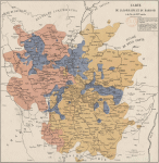 Carte de la Lorraine et du Barrois à la fin du XVIe siècle - Ed Nancy 1880