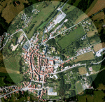 Vue satellite - Zone des 500 mètres autour du château