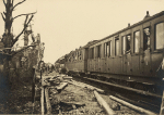 Emberménil. La gare bombardée et train sur la voie ferrée rétablie - 30 décembre 1918